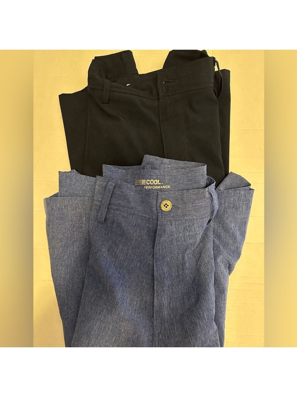32 Cool Men's Stretch Performance Chino Shorts 2 Pairs Size 32 Multicolor